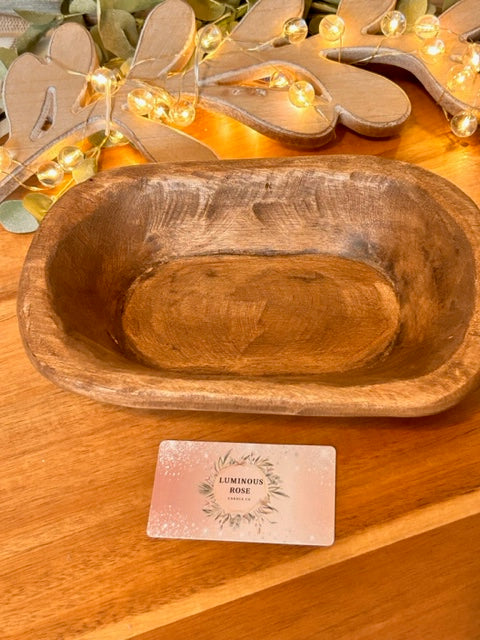 Traditional Rustic Dough Bowl